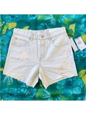 Urban Outfitters | BDG Dropped Waist Distressed Destroy Denim Short Light Blue